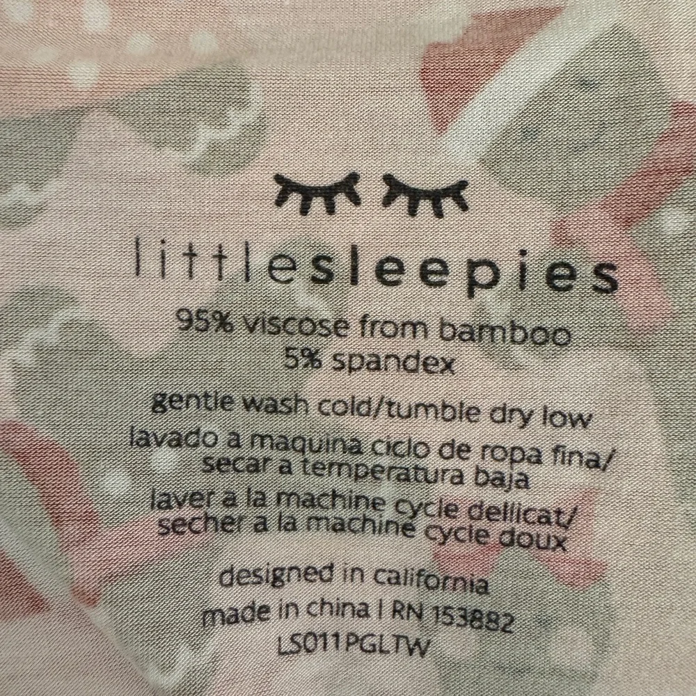 Little Sleepies Pink Gingerbread Print Swaddle Blanket